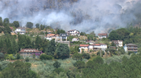 Un incendio forestal activo queima máis de 50 hectáreas en Canibelos, en Ourense