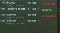 Moitos galegos perden conexións internacionais aéreas polo peche de Barajas