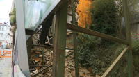 Preocupación entre os veciños pola caída dun muro en Betanzos