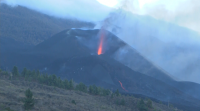 A rotura do cráter do Cumbre Vieja provoca unha gran riada de lava