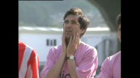 Fernando Vázquez, de adestrador, e Alvite, de capitán, coincidiron no Lugo hai 25 anos