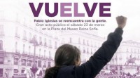 Iglesias ve un "erro" o cartel da formación que anuncia a súa volta á política