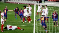 O Barcelona, á final da Copa ao derrotar o Sevilla na prórroga (3-0)