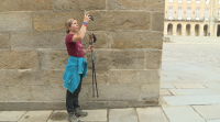 Emoción entre os peregrinos que chegan o día do Apóstolo a Compostela