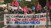 Protesta dos traballadores públicos contra o "abuso da temporalidade" e a reforma do EBEP