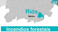 Controlado un incendio forestal rexistrado en Riós que afectou 30 hectáreas