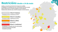 Consulta o novo mapa de restricións en vigor dende hoxe