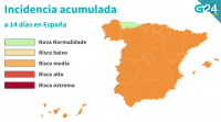 Galicia roza a entrada no risco baixo de transmisión da covid−19