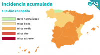 A incidencia baixa a 60 en España e segue reducíndose a presión asistencial