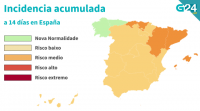 A ocupación de UCI en España baixa do 5 %, Galicia lidera a caída da incidencia