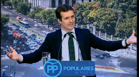 Pablo Casado di na presentación dos candidatos do PP en Madrid que "ocupar o centro non é moverse de sitio"