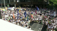 Milleiros de persoas protestaron en distintas cidades do Brasil contra o presidente Bolsonaro