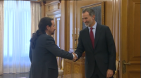 Iglesias volve defender entrar nun goberno de coalición tras a audiencia co rei