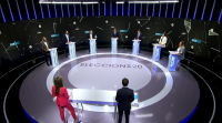 Os candidatos dos sete partidos saen satisfeitos do debate