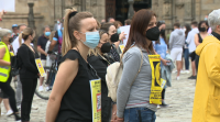 O sector de imaxe persoal de toda España protesta en Santiago para reclamar o IVE reducido