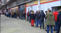 Grandes colas en Xixón para comprar unha entrada para o Lugo-Spórting