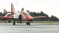 A Patrulla Águila chega a Santiago para o Día do Apóstolo