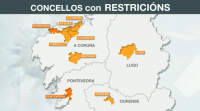 Pontevedra e Ponteceso comezan a aplicar novas restricións, e reláxanse na área da Coruña