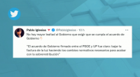 Pablo Iglesias reclama que se cumpra o acordo de Goberno para baixar a factura da luz