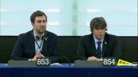 Puigdemont e Comín debutan como eurodeputados