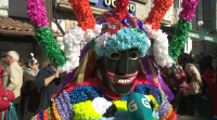 Desfile de carrozas, boteiros e folións en Viana do Bolo