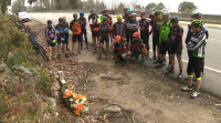 Os compañeiros lembran os dous ciclistas falecidos hai tres anos na Guarda
