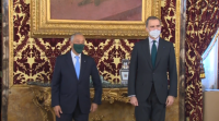 Filipe VI recibe a Marcelo Rebelo de Sousa no Palacio Real