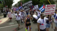 Milleiros de persoas demandan medidas contra o réxime cubano nunha protesta en Washington