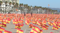 Homenaxe aos falecidos pola covid-19 con 53.000 bandeiras en Alboraia
