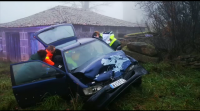Dous feridos graves nun choque entre un coche e un camión en Cualedro