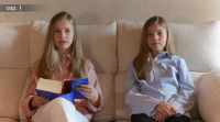 A princesa Leonor e a infanta Sofía participan na lectura do Quixote