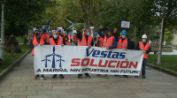Os traballadores de Vestas levan as súas protestas ata o Obradoiro
