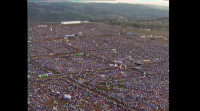 Xoán Paulo II xuntou no Monte do Gozo medio millón de mozos na Xornada Mundial da Xuventude de 1989