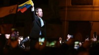 Milleiros de venezolanos apoian a Juan Guaidó na capital de España