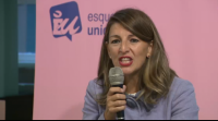 Yolanda Díaz di que En Común-Unidas Podemos é a única garantía para que haxa un "goberno de esquerdas"