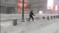 Un temporal deixa máis de medio metro de neve nas rúas de Nova York