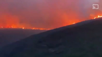 Activo un incendio no Folgoso do Courel que arrasou xa 70 hectáreas de terreo