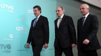 O director xeral da CRTVG recibe aos candidatos do PPdeG e do PSdeG-PSOE nas instalacións da CRTVG