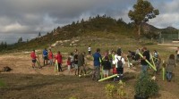 Plantan 350 árbores na honra das dúas mulleres falecidas en Chandebrito en 2017