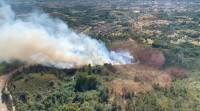 Estabilizado un incendio en Verín próximo á A-52 que afecta a seis hectáreas