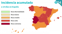 España, a piques de entrar no risco medio de transmisión da covid−19