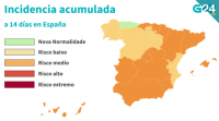 A Rioxa e a Comunidade Valenciana entran no risco baixo e a incidencia cae a 62