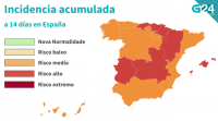 Os novos casos baixan de 5.000 en España e redúcese a presión asistencial
