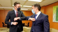 Pedro Sánchez reúnese con Leopoldo López na sede do PSOE