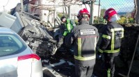 Aparatoso accidente de tráfico en Ribadavia