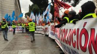 Traballadores de Alcoa en San Cibrao levan as súas reivindicacións a Madrid