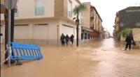 A chuvia torrencial anega boa parte da rexión de Murcia