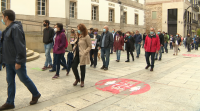 Protesta en Vigo pola xestión da residencia da Salesas, tutelada por DomusVi