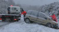 Complicacións pola neve nas estradas de Ourense