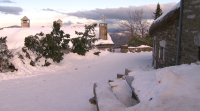 "Filomena" deixa a súa pegada en Galicia: xeo e neve na montaña luguesa